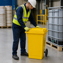75 Litre Yellow Wheelie Bin for Warehouses & Factories