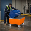 Steel Mobile Spill Pallet for 205L Drum Storage