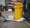 Professional Heavy Duty Oil Spill Kit in Wheeled Bin - 360 Litre Capacity with Fast Absorbency and Water Repellent Features | BS 7959 | UK