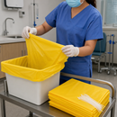 Heavy Duty Yellow PVC Disposal Bags for Safe Waste Management (Pack of 10)