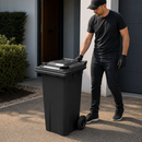 120 Litre Dark Grey Wheelie Bin for Waste Management