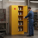 Premium Heavy Duty Flammable Storage Cabinet - 80 Litre Capacity with Adjustable Shelves and Fire-Resistant Structure | DSEAR | UK