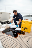Premium Medium Deluxe Oil Only Spill Kit - 10L Capacity with Weatherproof PVC Bag for Marine Use | BS 7959 | UK