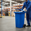 Premium 120 Litre Wheelie Bin with Durable Rubber Wheels and Matching Lid - High-Quality Professional Grade for Industrial and Commercial Applications
