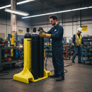 Premium Heavy Duty Gas Cylinder Stand for 4 Cylinders - Non-Sparking Plastic with Security Straps, Forkliftable Design | Polyethylene | UK