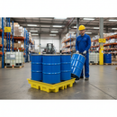 Premium Low Profile 4 Drum Spill Pallet for Safe Liquid Storage with High Chemical Resistance | COSHH | UK
