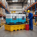 IBC Spill Pallet Double Stackable Poly — EA PPG2 Compliant | Polyethylene | COSHH | UK