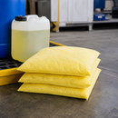 Polypropylene Chemical Absorbent Pads 25 x 25 cm, 49 L Capacity, Yellow (Pack of 30)