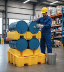Premium Drum Racking System with Liquid Dispensing Area for 2 x 205 Litre Drums - 450 Litre Capacity | COSHH | UK