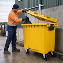 770 Litre Yellow Wheelie Bin for Waste Collection