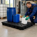 Reformed Polyethylene Spillage Deck Element, 1200 x 800 x 125 mm, 90 L Containment, 500 kg/m² Load Capacity, for Safe Chemical Handling