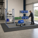 Polyethylene Spillage Decking with Galvanised Grid, 2200 x 900 x 150 mm, 200 Litre Containment, for Safe Storage & Dispensing (Classic-line)