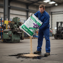Premium Industrial Spillage Absorbent Granules - 30 Litres, 12kg, Fire Retardant, Highly Retentive for Oil, Fuel, and Water Spills | BS 7959 | UK
