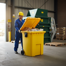 Premium 1100 Litre Heavy Duty Wheelie Bin with Four Swivel Castors for Industrial and Commercial Waste Collection | COSHH | UK