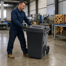 75 Litre Grey Wheelie Bin for Warehouses & Factories
