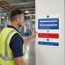Emergency Spill Sign with Customizable Instructions for Workplace Safety