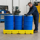 3 Drum Low Profile Spill Pallet for Safe Liquid Storage