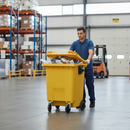 660L Wheelie Bin | Yellow | Heavy Duty | COSHH | UK
