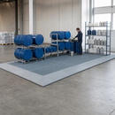 Galvanised Steel Spillage Decking with Grid, 2500 x 500 x 123mm, 450kg Wheel Load, for Flammable Liquid Storage