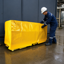 Tarp Cover for 4 Drum Inline Spill Pallet for Outdoor Protection