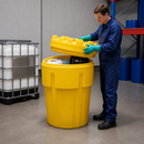 360 Litre Polyethylene Drum Overpack with Screw Lid, UN Approved, for Safe Storage of Damaged Drums