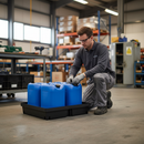 Premium 60 Litre Heavy Duty Polyethylene Spill Tray for Containing Leaks and Spills | COSHH UK | UK