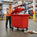 Premium 660 Litre Heavy Duty Wheelie Bin with Four Rubber Tyres for Waste Collection and Storage | COSHH | UK