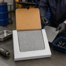 Heavy Duty 2-Ply Polypropylene Absorbent Mats, 400 x 500 mm, 7 Litre Capacity, with Lint-Free Protective Layer (Pack of 100)