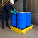 Low Profile 4 Drum Spill Pallet for Safe Liquid Storage