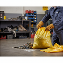 Premium Heavy Duty Yellow PVC Disposal Bags with Caution Text - 1200mm x 600mm Size | COSHH | UK