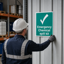 Emergency Chemical Spill Kit Sign for Workplace Safety