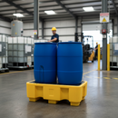 Premium Heavy Duty 2 Drum Spill Pallet for Safe Storage and Containment of Oil and Chemicals | COSHH | UK