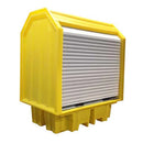 Goldenrod Hard Covered Spill Pallet With Horizontal Steel Cradle
