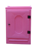 Pale Violet Red Storage Cabinet With Lockable Door