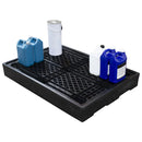 Dark Slate Gray Black Recycled 2 Drum Spill Tray 130ltr Sump Capacity