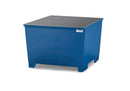 Dark Slate Blue Spill Pallet Classic-Line In Steel For 1 IBC, Painted, Grid