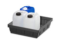 Light Gray Spill Tray For Small Containers Base-Line In Polyethylene (PE) Without Grid, 12 Litres