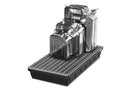 Dark Slate Gray Spill Tray For Small Containers Base-Line In Polyethylene (PE) With Galvanised Grid, 24 Litres