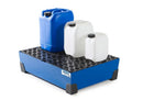 Dark Slate Blue Spill Tray For Small Containers Classic-Line In Steel, Painted, With PE Grid, 65 Litre