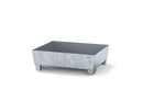 Gray Spill Pallet Classic-Line In Steel For 1 Drum Galv., Accessible Underneath, No Grid