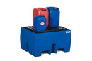 Dark Cyan Spill Pallet Classic-Line In Polyethylene (PE) for 1 Drum, With PE Grid