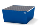 Dark Slate Blue Spill Pallet Classic-Line In Steel For 1 Drum, Painted, With Grid