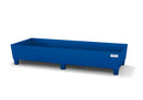Midnight Blue Spill Pallet Classic-Line In Steel For 2 Drums, Painted, Access. Underneath, No Grid