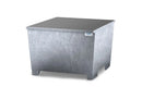 Dark Gray Spill Pallet Classic-Line In Steel For 1 IBC, Galvanised, grid