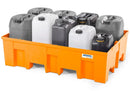Dark Orange Spill Pallet Base-Line In Polyethylene (PE), Without Grid