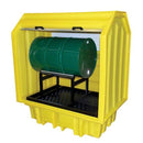 Dark Slate Gray Hard Covered Spill Pallet With Horizontal Steel Cradle