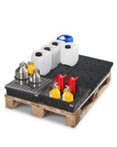Gray Spill Tray For Small Containers Base-Line In Polyethylene (PE) Without Grid, 5 Litres